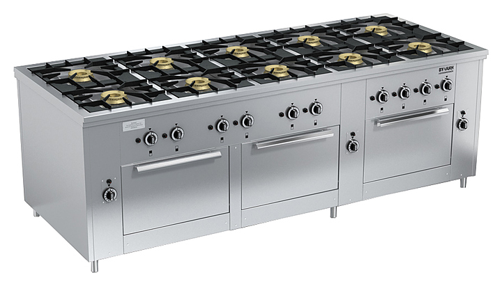 Плита газовая Вулкан ПРГ-IIA-10 3ДШ Maxi ― Официальный сайт Российских производителей промышленного оборудования